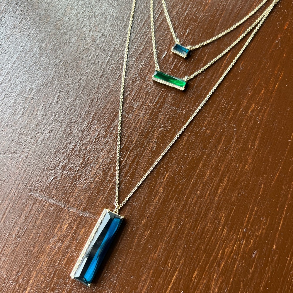 Chloe + Isabel Blue and Green Layered Necklace